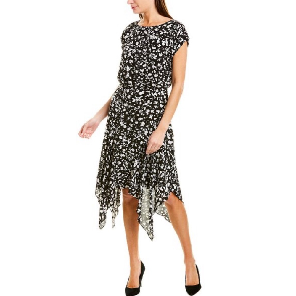 VINCE CAMUTO Modern Imprint Asymmetrical Dress